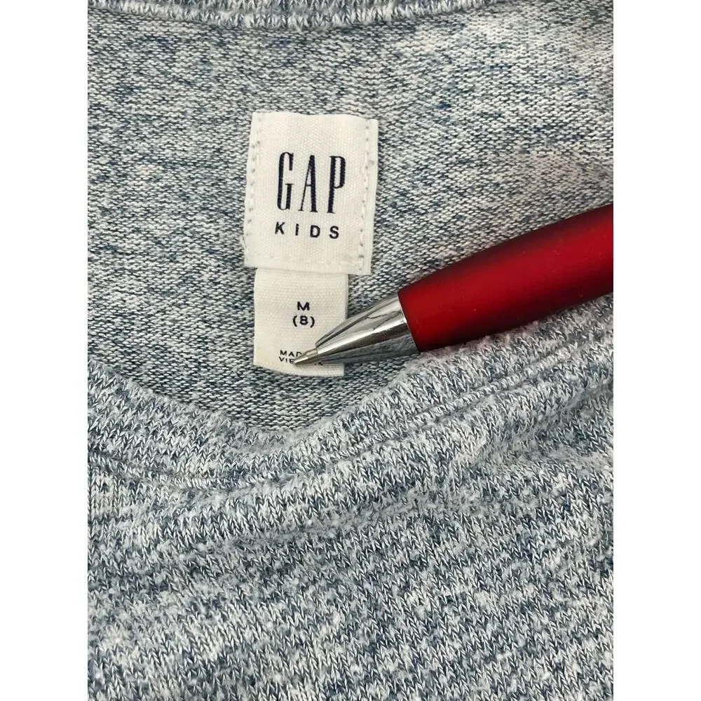 Gap Kids Girls Gray Balloon Sleeve Blouse Youth Size Medium 8